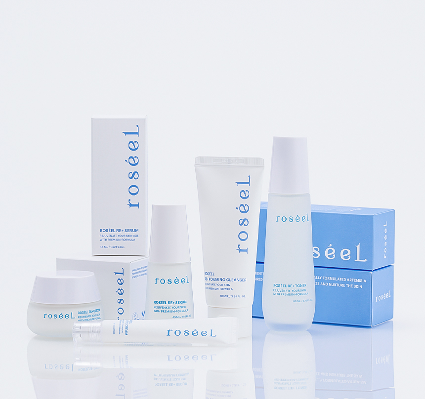 rosee & EL Re+ Skincare Set (Toner, Serum, Cream, Foamin Cleanser)